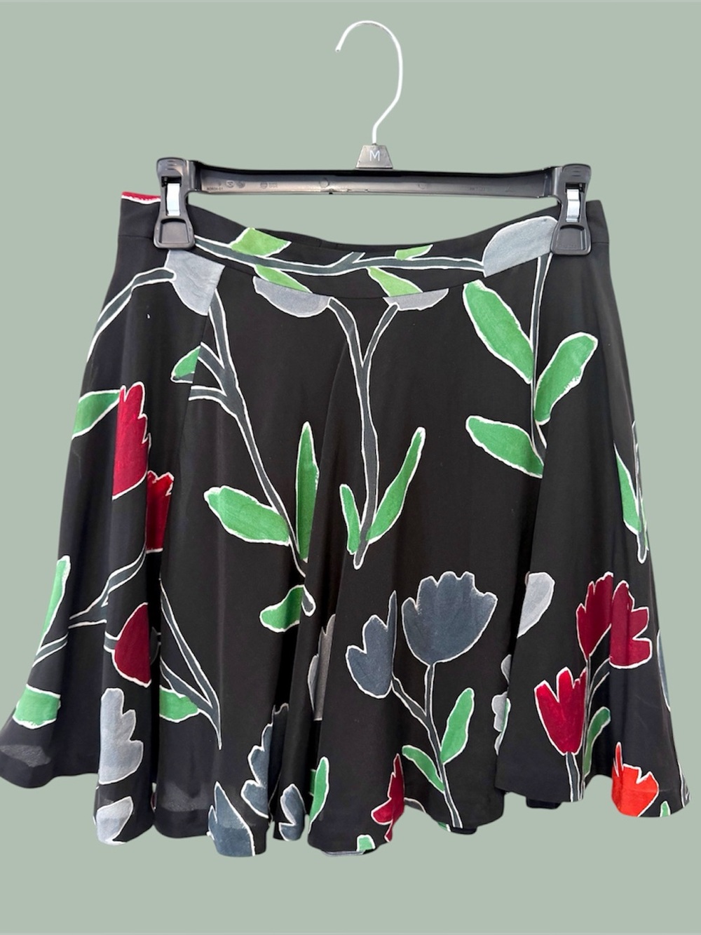 Alice + Olivia silk tulip mini skirt